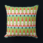 Retro Geometric Santa Dekorativ kudde<br><div class="desc">Hur du än ser på det så är Retro Geometric Santa Dekorativ kudde ren helgdag stollig! Det är rader av Santas. Nej, det är rader om Julgranar. Nej, det är rader av Santas formade som Julgranar och rader av fjällande grönt Julgranar med vitt polka dots. Det är kitschy. Den är...</div>