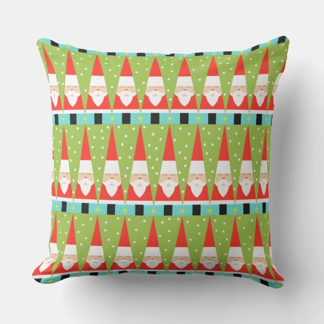 Retro Geometric Santa Dekorativ kudde (Framsida)