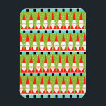 Retro Geometric Santa Flexible Magnet<br><div class="desc">Hur du än ser på det så är Retro Geometric Santa Flexible Magnet ren helgdag stollig! Det är rader av Santas. Nej, det är rader om Julgranar. Nej, det är rader av Santas formade som Julgranar och rader av fjällande grönt Julgranar med vitt polka dots. Det är kitschy. Den är...</div>