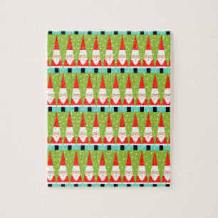 Retro Geometric Santa Puzzle Pussel