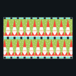 Retro Geometric Santa Rectangle Stickers Rektangulärt Klistermärke<br><div class="desc">Hur du än ser på det är Retro Geometric Santa Rectangle Stickers ren helgdag stollig! Det är rader av Santas. Nej, det är rader om Julgranar. Nej, det är rader av Santas formade som Julgranar och rader av fjällande grönt Julgranar med vitt polka dots. Det är kitschy. Den är färglös....</div>