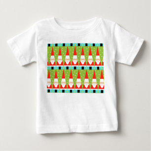 Retro Geometric Santa Småbarn Ruffle T-Shirt