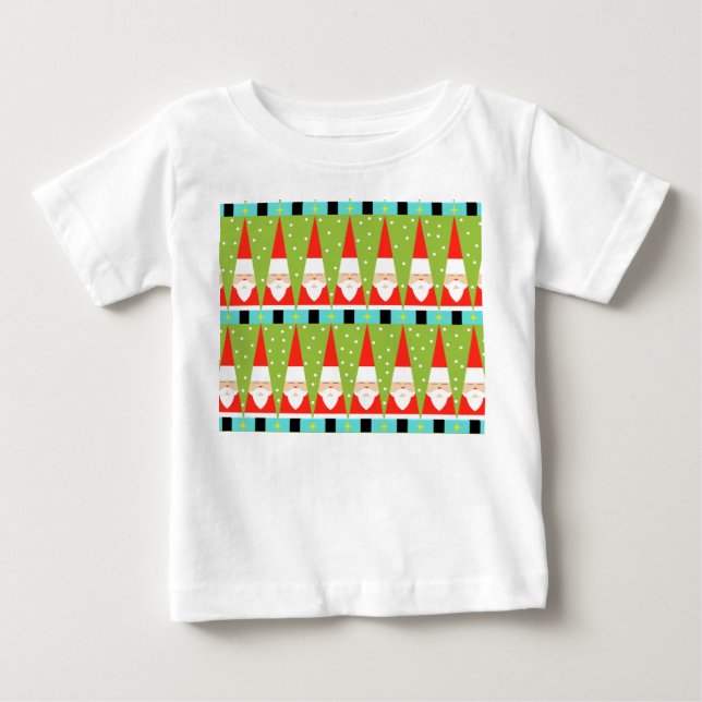 Retro Geometric Santa Småbarn Ruffle T-Shirt (Framsida)