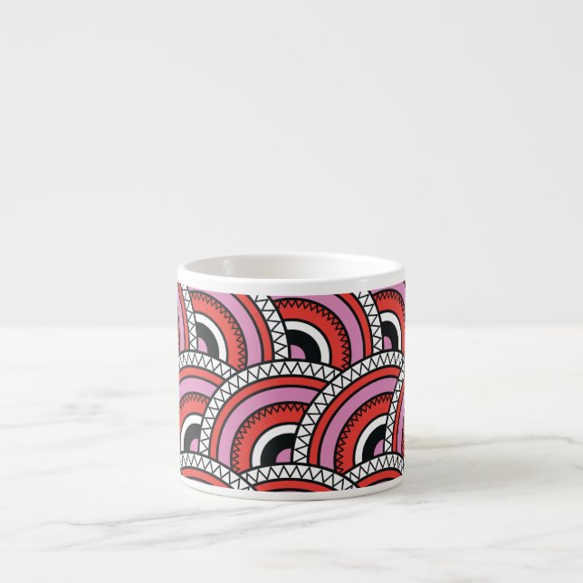 Retro Geometric Seamless Mönster Espressomugg (Framsidan)