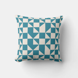 Retro Geometric Seamless Pattern Throw Pillow Kudde