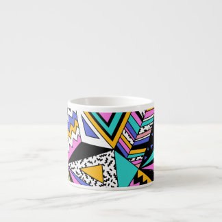 Retro Geometric Shapes: Färg Vintage. Espressomugg
