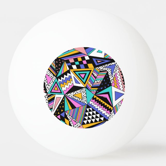 Retro Geometric Shapes: Färg Vintage. Pingisboll (Framsidan)