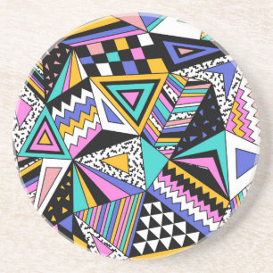 Retro Geometric Shapes: Färg Vintage. Underlägg