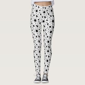 Retro Geometric Shapes Mönster Leggings