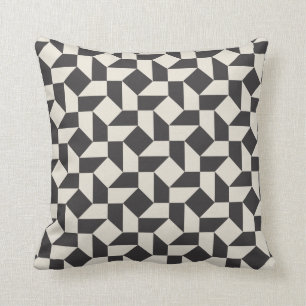Retro Geometric Shapes Mönster Pillow Kudde