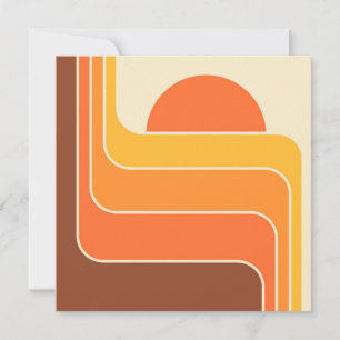Retro Geometric Sol Design Inbjudningar
