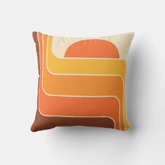 Retro Geometric Sol Design Kudde (Baksida)