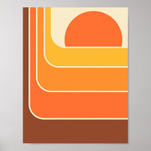 Retro Geometric Sol Design Poster