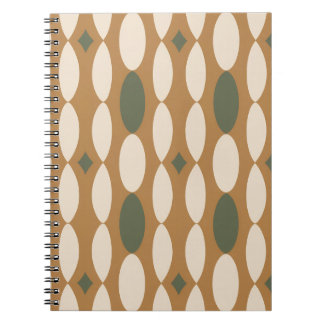 Retro Geometric Spiral Notebook Anteckningsbok