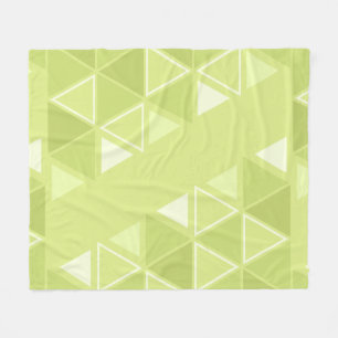 Retro Geometric Triangles Chartreuse Fleecefilt