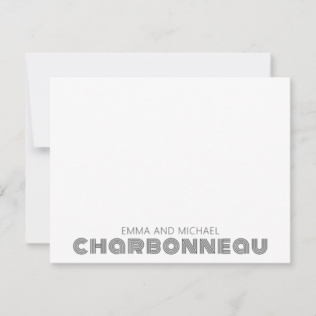 Retro Geometric type par Anteckningskort (Framsida)