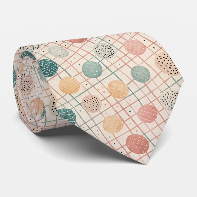 Retro geometrisk cirkel | Mid-Century Abstrakt (3) Slips (Rullad)