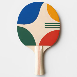 Retro geometrisk cirkulär abstrakt pingis paddel