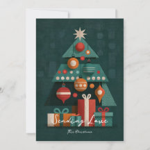 Retro Geometrisk Julgran