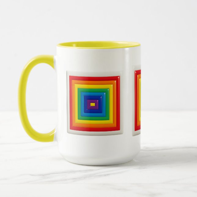 Retro geometrisk popkonst mugg (Vänster)