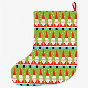 Retro geometrisk Santa julstrumpa