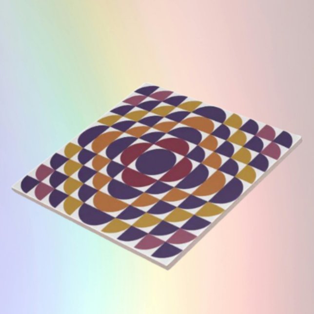 Retro Geometriska Cirklar Keramiska Plattor | Mode Kakelplatta (Skapare uppladdad)