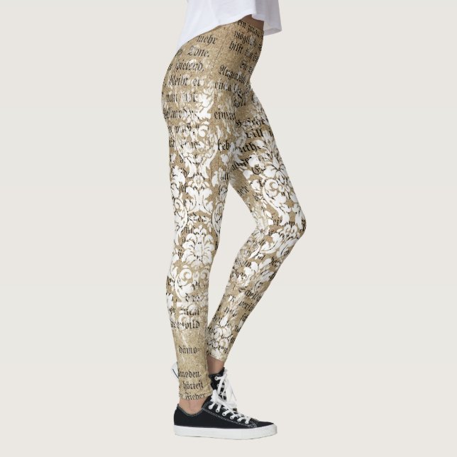 Retro geometriska Leggings - Efemär mönsterpresent (Höger)