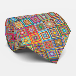 Retro geometriskt fyrkantigt kakel mönster slips