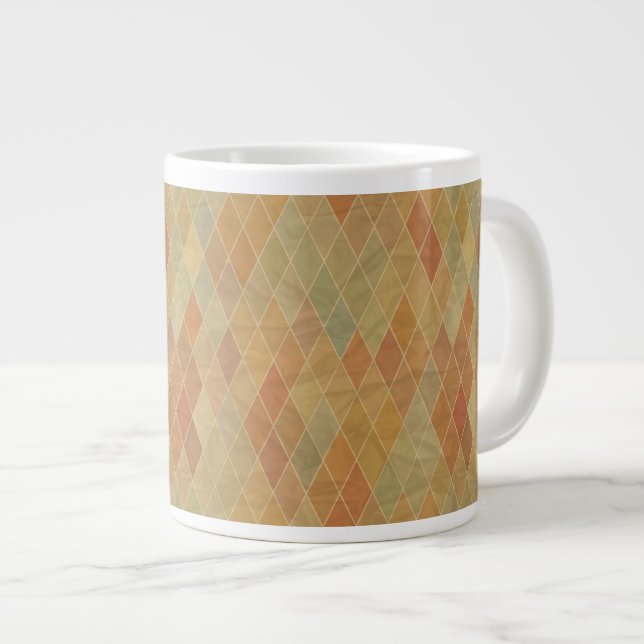 Retro geometriskt mönster 2 jumbo mugg (Framsida höger)