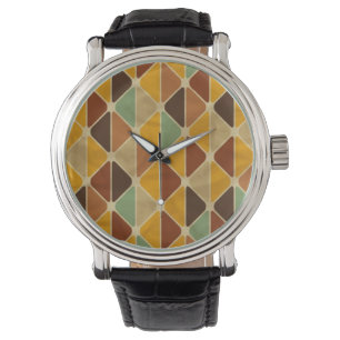 Retro geometriskt mönster 3 armbandsur