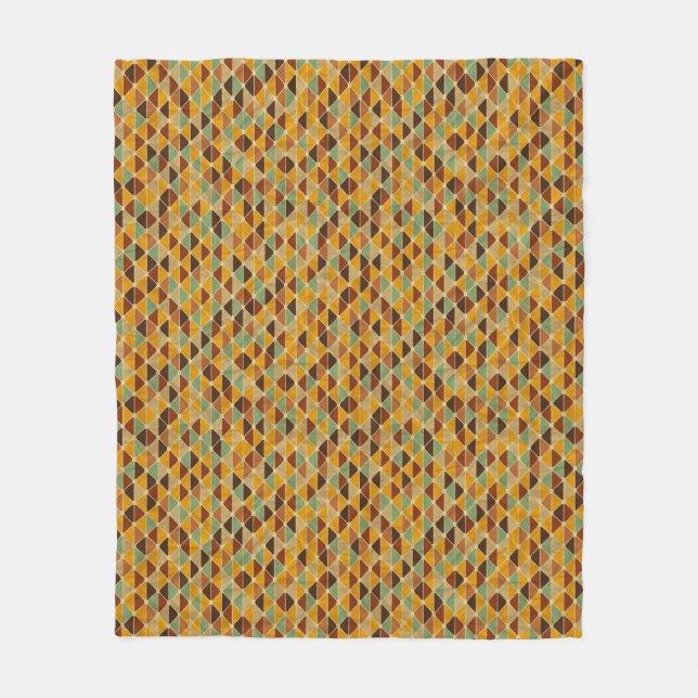 Retro geometriskt mönster 3 fleecefilt (Framsidan)