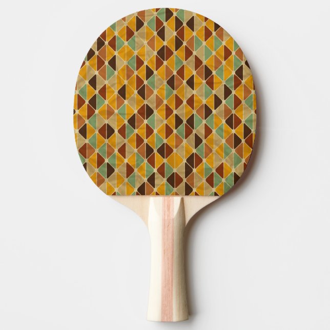 Retro geometriskt mönster 3 pingisracket (Framsidan)