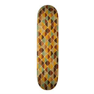 Retro geometriskt mönster 3 skateboard bräda 21,5 cm
