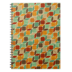 Retro geometriskt mönster 4 anteckningsbok