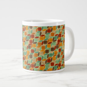 Retro geometriskt mönster 4 jumbo mugg
