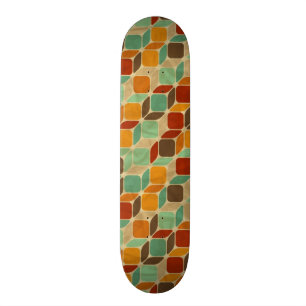 Retro geometriskt mönster 4 skateboard bräda 20 cm