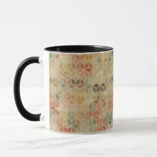 Retro geometriskt mönster 5 mugg