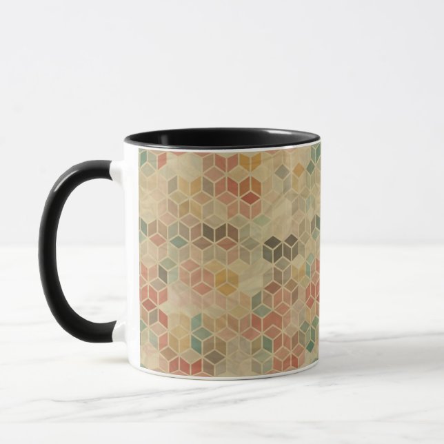 Retro geometriskt mönster 5 mugg (Vänster)