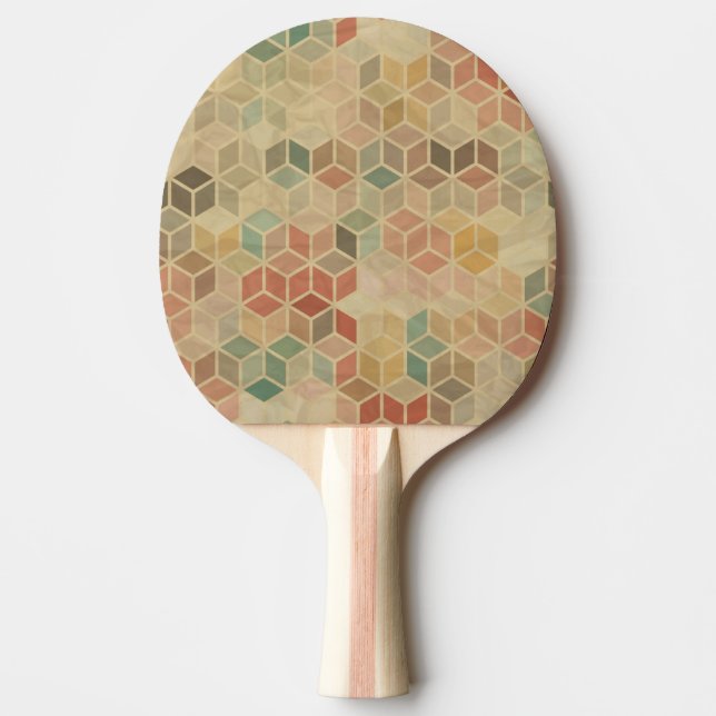 Retro geometriskt mönster 5 pingisracket (Framsidan)