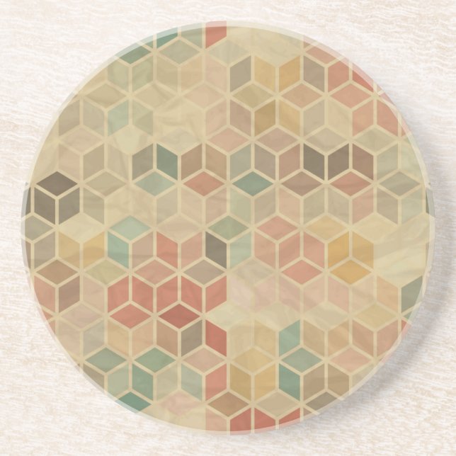 Retro geometriskt mönster 5 underlägg (Framsidan)