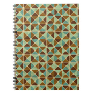Retro geometriskt mönster anteckningsbok
