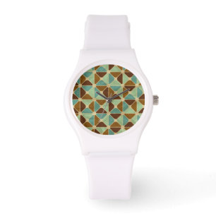 Retro geometriskt mönster armbandsur