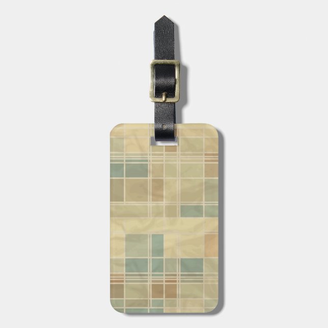 Retro geometriskt mönster bagagebricka (Vertikal Framsida)