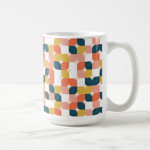Retro geometriskt mönster för Bauhaus Kaffemugg