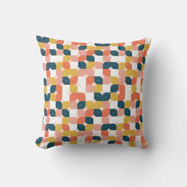 Retro geometriskt mönster för Bauhaus Kudde (Framsida)