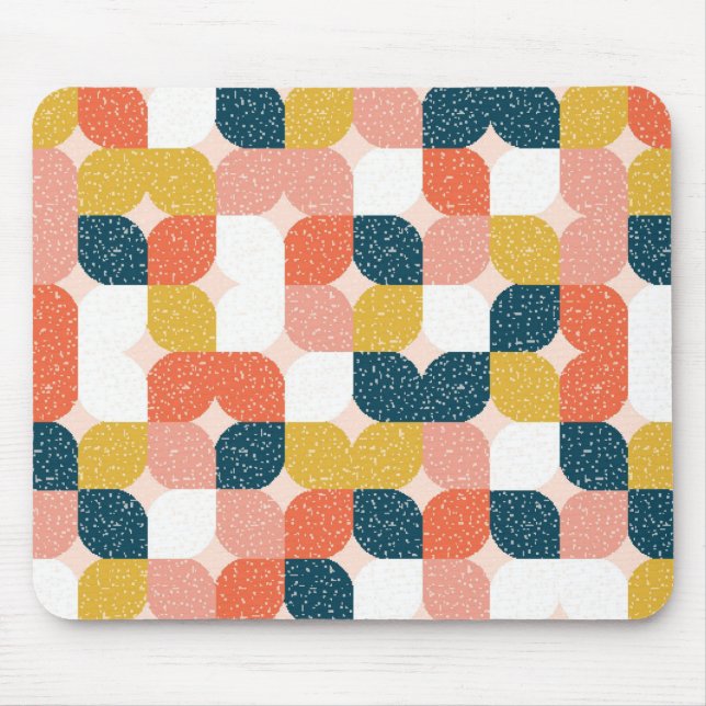 Retro geometriskt mönster för Bauhaus Musmatta (Framsidan)