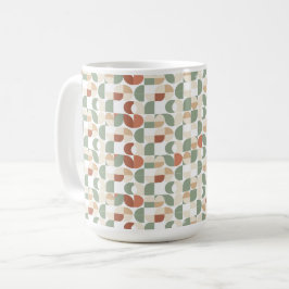 Retro geometriskt mönster kaffemugg