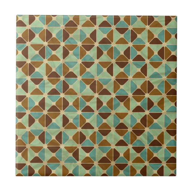 Retro geometriskt mönster kakelplatta (Framsidan)