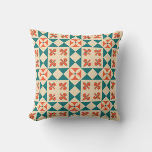 Retro geometriskt mönster kudde