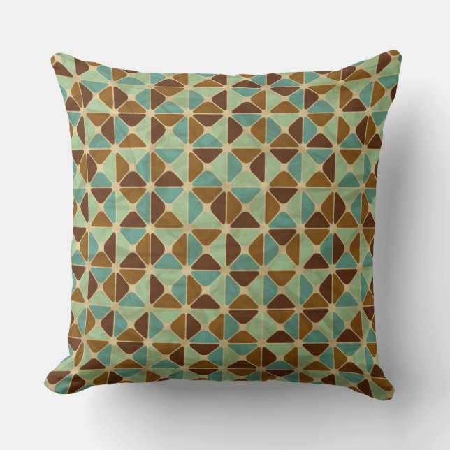Retro geometriskt mönster kudde (Framsida)